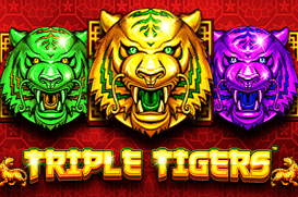Kafelek slotu Triple Tigers z motywem trzech tygrysów